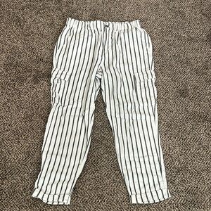 Daytrip Black and White Striped Ankle Pants